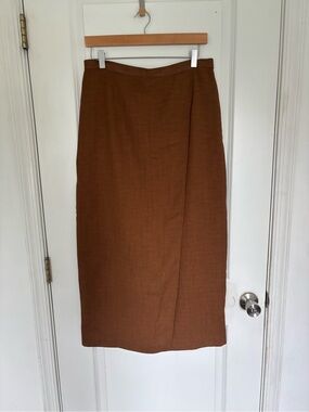 🎉 3/$15 Vintage Laura Henson Faux Wrap Maxi Skirt 16